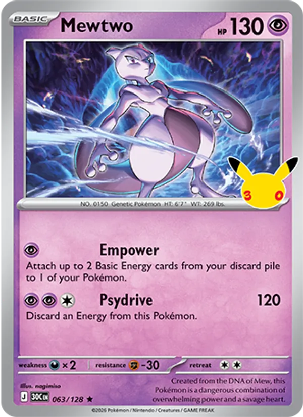 Mewtwo – #063 – 30th Celebration – holo – en