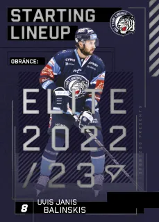 JANIS BALINSKIS 23-24 SportZoo Série2 Tipsport ELH Starting Line-Up – 2023-24 – Insert