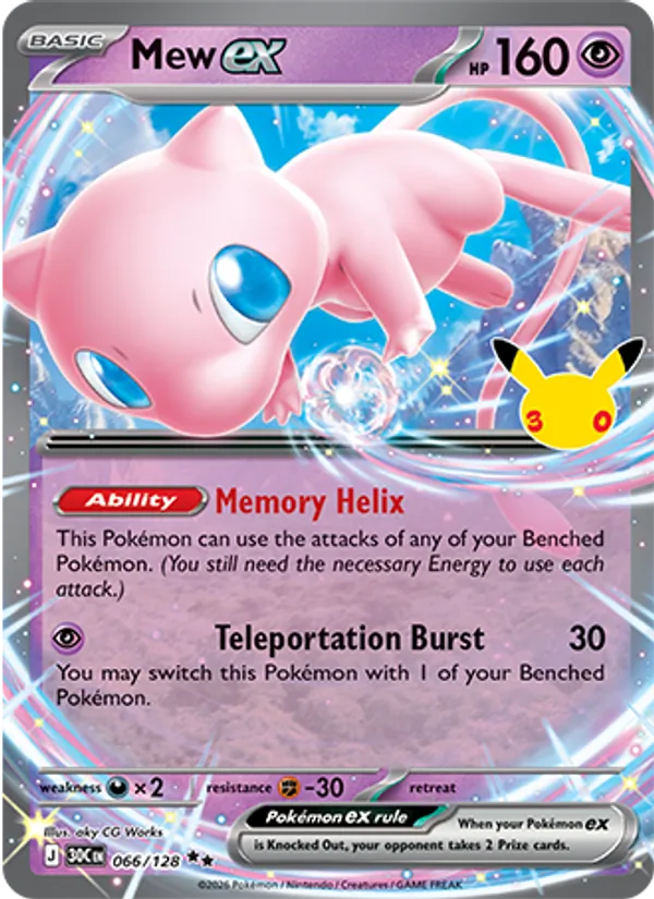 Mew ex – #066 – 30th Celebration – holo – en