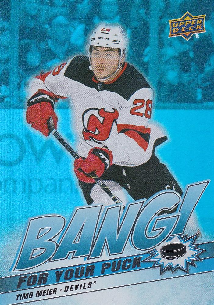TIMO MEIER 24-25 UD Hockey Série2 Bang For Your Puck