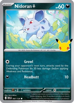 Nidoran 087/128 - 30th Celebration