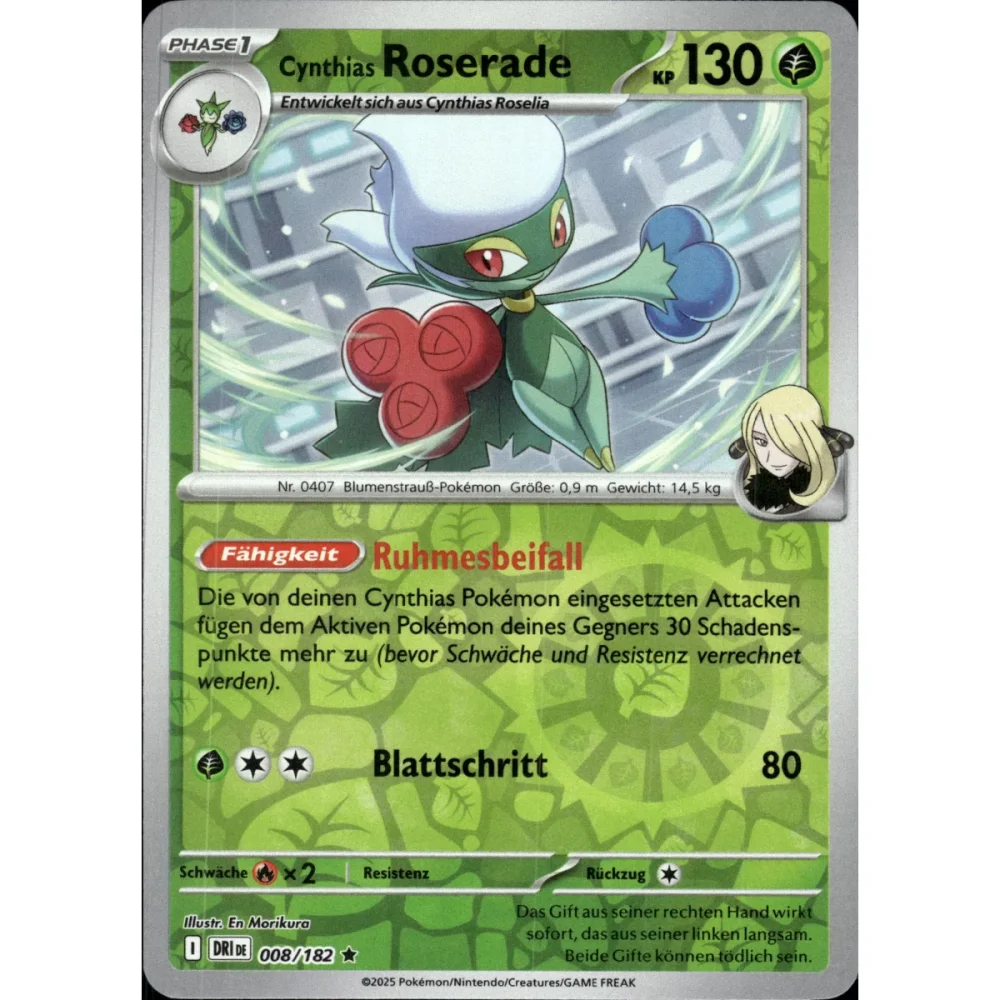Cynthia's Roserade 008/182 Destined Rivals