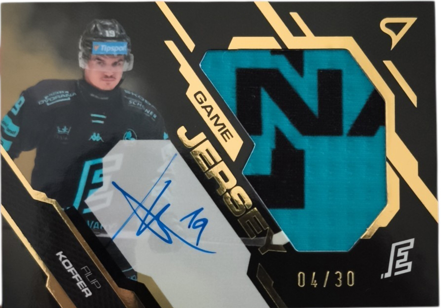 FILIP KOFFER SportZoo 2025-26 2.serie Game Jersey Gold Auto 04/30
