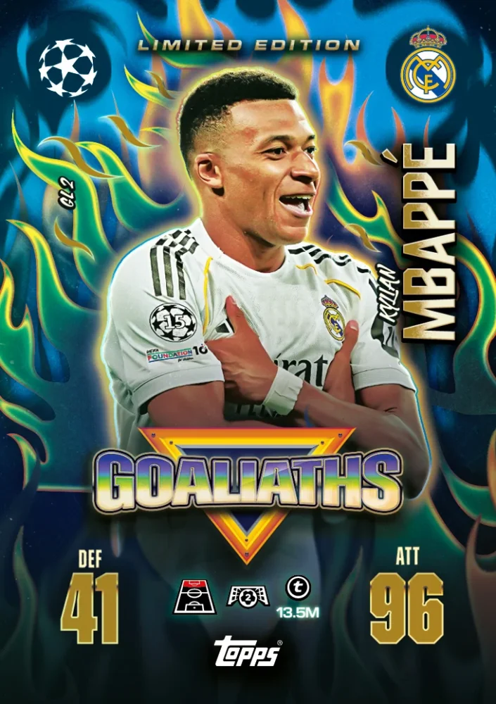 KYLIAN MBAPPE Topps Match Attax EXTRA UEFA Club Competitions 2025/26 Limited Edition