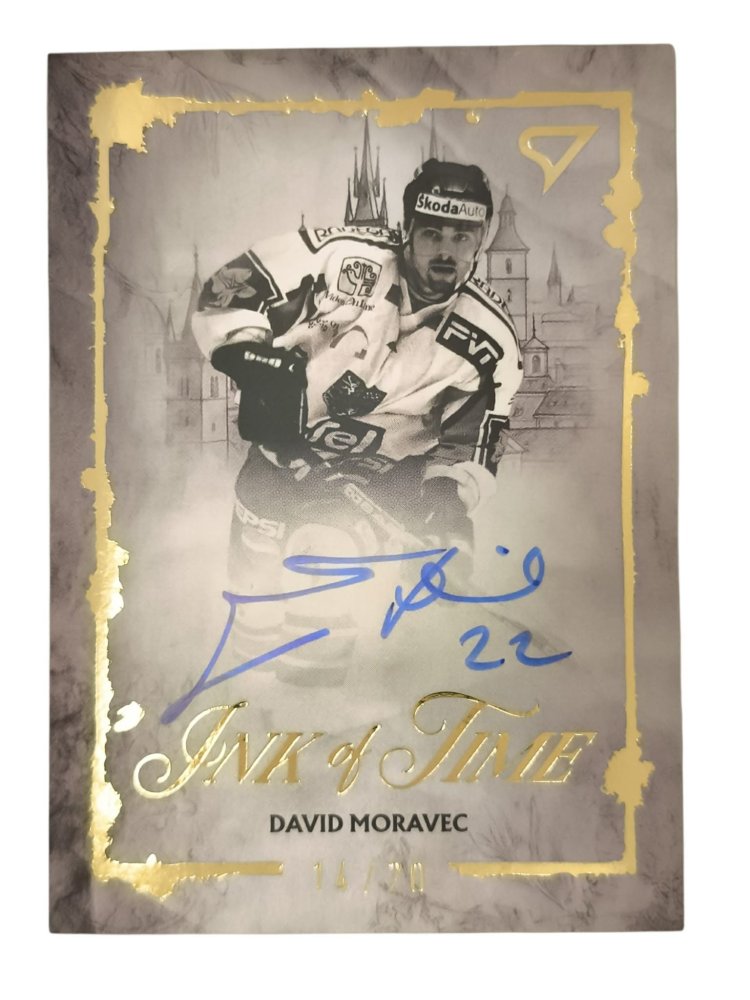 DAVID MORAVEC 2026 Hokejové Česko SportZoo INK of TIME AUTO 14/20