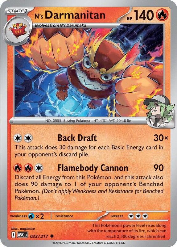 N's Darmanitan 033/217 - Ascended Heroes