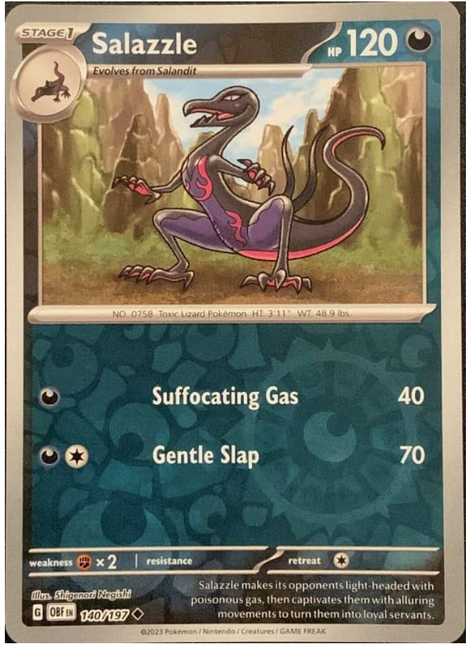 Salazzle 140/197 Obsidian Flames