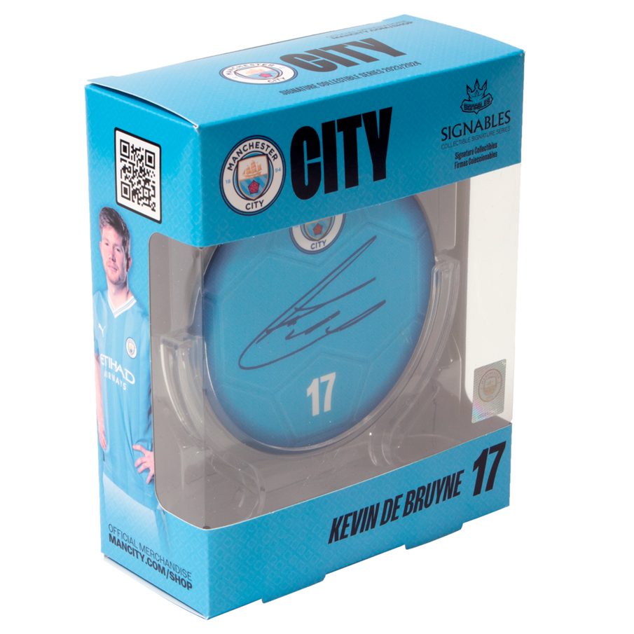 Kevin De Bruyne Man. City – fotbalová memorabilie 14 cm- Signature