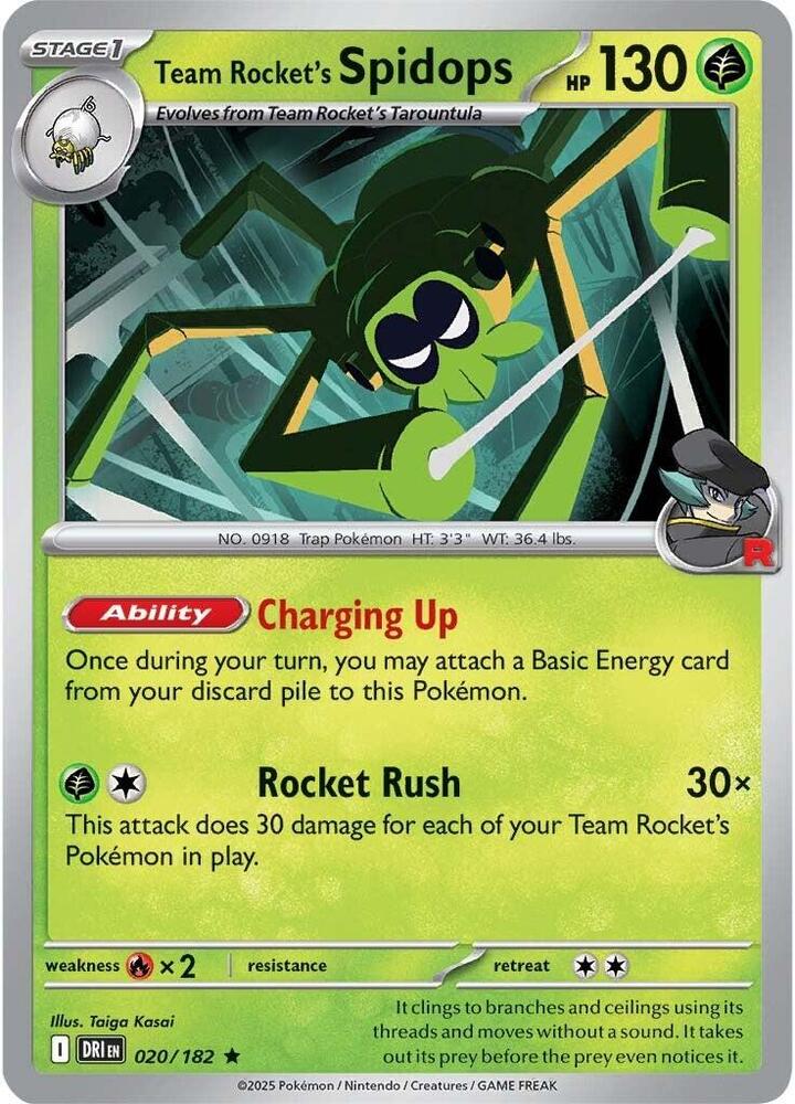 Team Rocket's Spidops 020/182 Destined Rivals – Nintendo