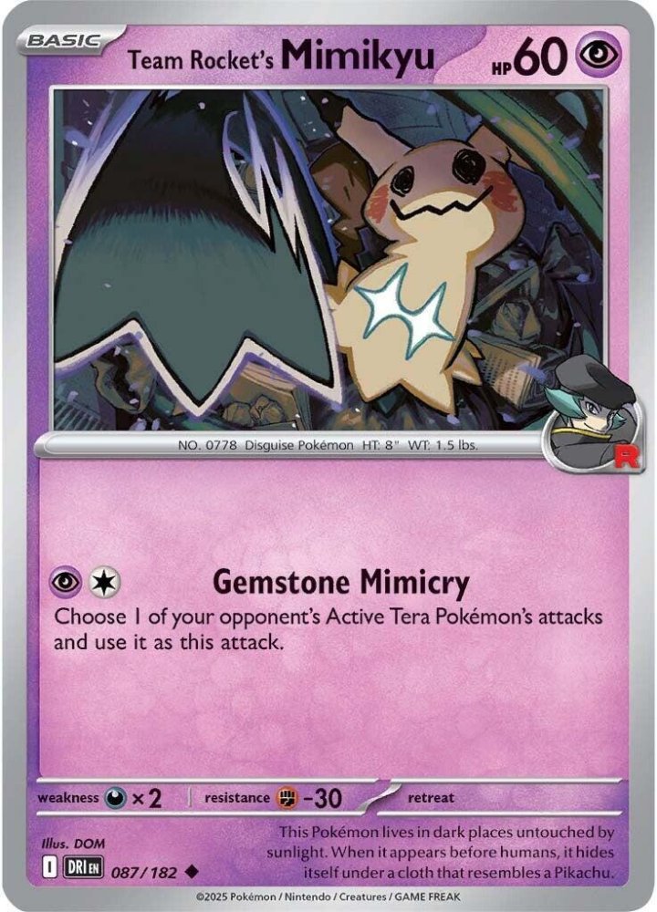 Team Rocket's Mimikyu 087/182 Destined Rivals – Nintendo