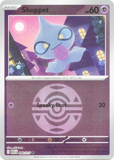Shuppet 090/217 Ascended Heroes – Nintendo