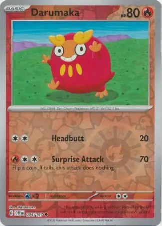 Darumaka 034/197 Obsidian Flames