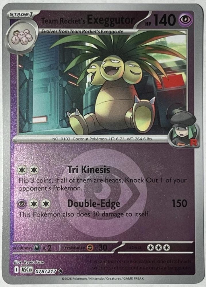 Team Rocket's Exeggutor 078/217 Ascended Heroes