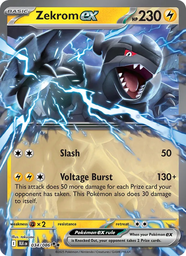Zekrom ex – #034 – Black Bolt – holo – en