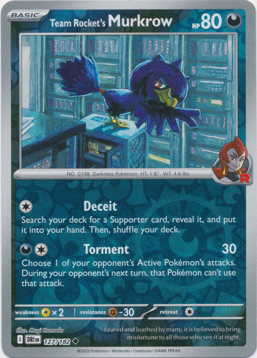Team Rocket's Murkrow 127/182 Destined Rivals