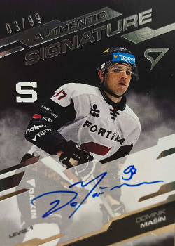 DOMINIK MAŠÍN SportZoo 2025-26 I.serie Authentic Signature Level 1 55/99 – Autograph – Ano