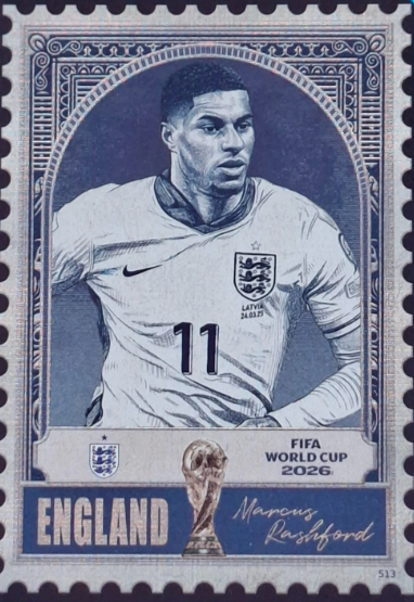 MARCUS RASHFORD 2026 Panini Kayou FIFA World Cup Stamp – 2025-26 – Insert