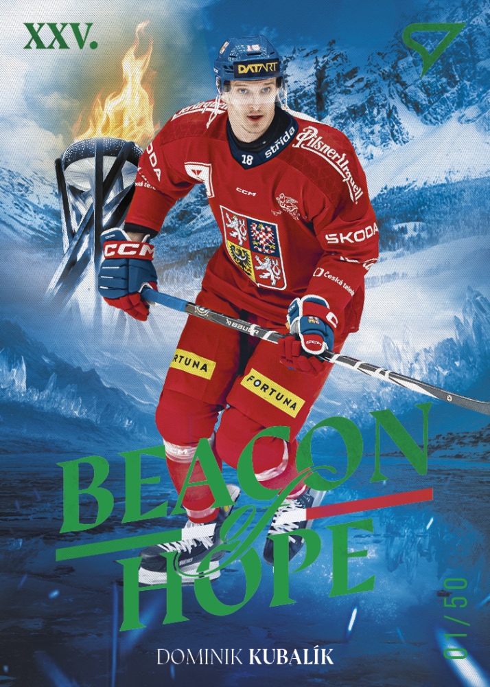 DOMINIK KUBALÍK 2026 Hokejové Česko SportZoo BEACON OF HOPE Forrest Green 10/50