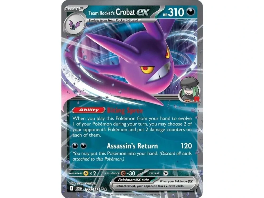 Team Rocket´s Crobat ex 122/182 Destined Rivals – Nintendo