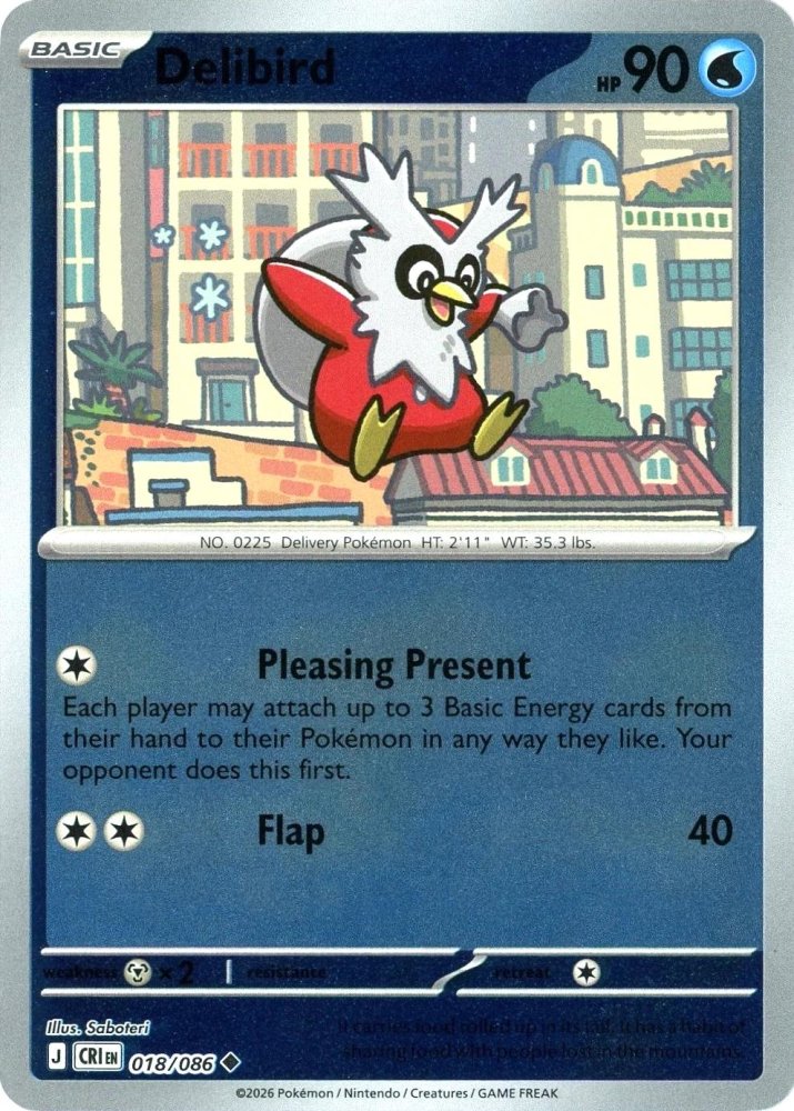 Delibird 018/086 Chaos Rising – Nintendo