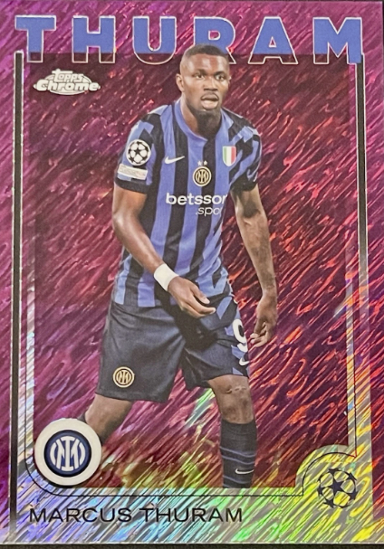 MARCUS THURAM 2024-25 Topps Chrome UEFA Club Competitions Magenta Shimmer
