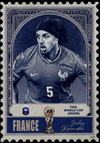 JULES KOUNDE 2026 Panini Kayou FIFA World Cup Stamp – 2025-26 – Insert