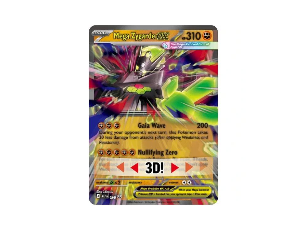 Pokémon Jumbo karta – Mega Zygarde ex 3D