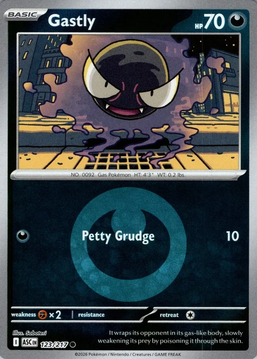 Gastly 123/217 Ascended Heroes – Nintendo