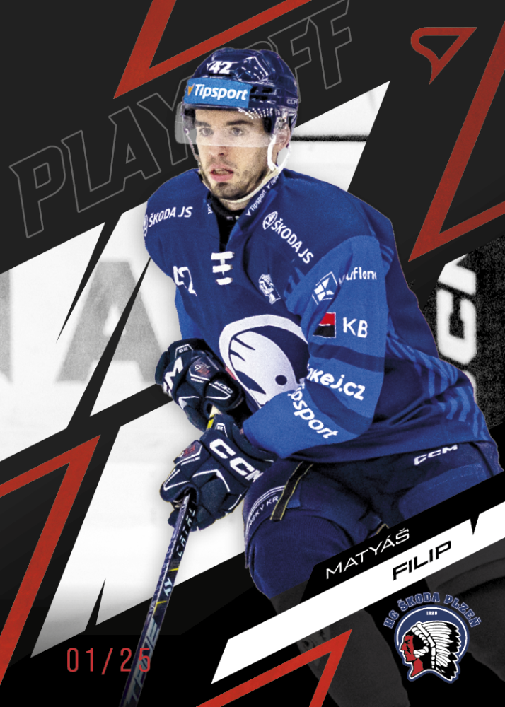 MATYÁŠ FILIP SportZoo ELH 2025/26 Play Off Moment Ruby Red 25/25