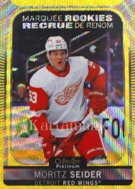 MORITZ SEIDER 21-22 O-PEE-CHEE Platinum-Neon Yellow Surge Mar Rookie
