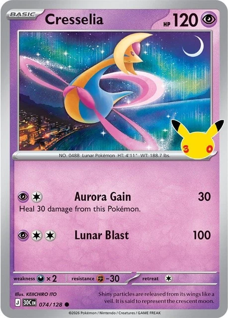 Cresselia 074/128 - 30th Celebration