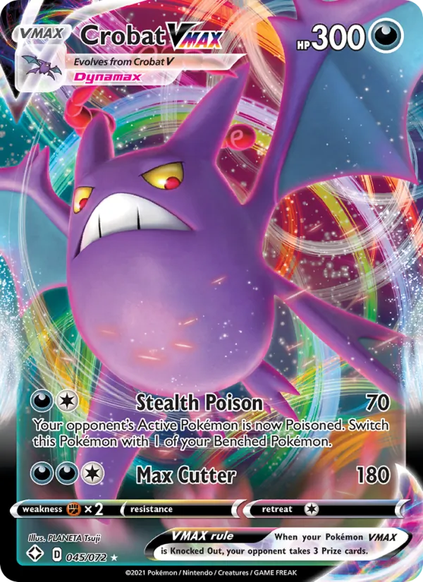 Crobat VMAX – #45 – Shining Fates – holo – en