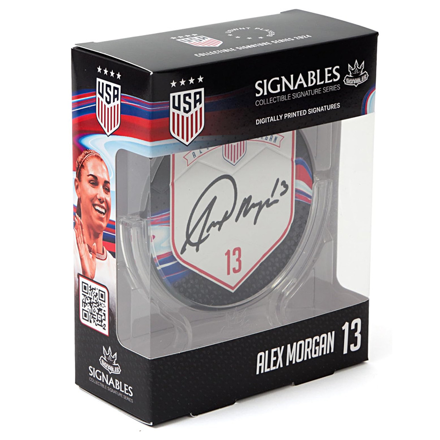 Alex Morgan USA – fotbalová memorabilie 14 cm- Signature