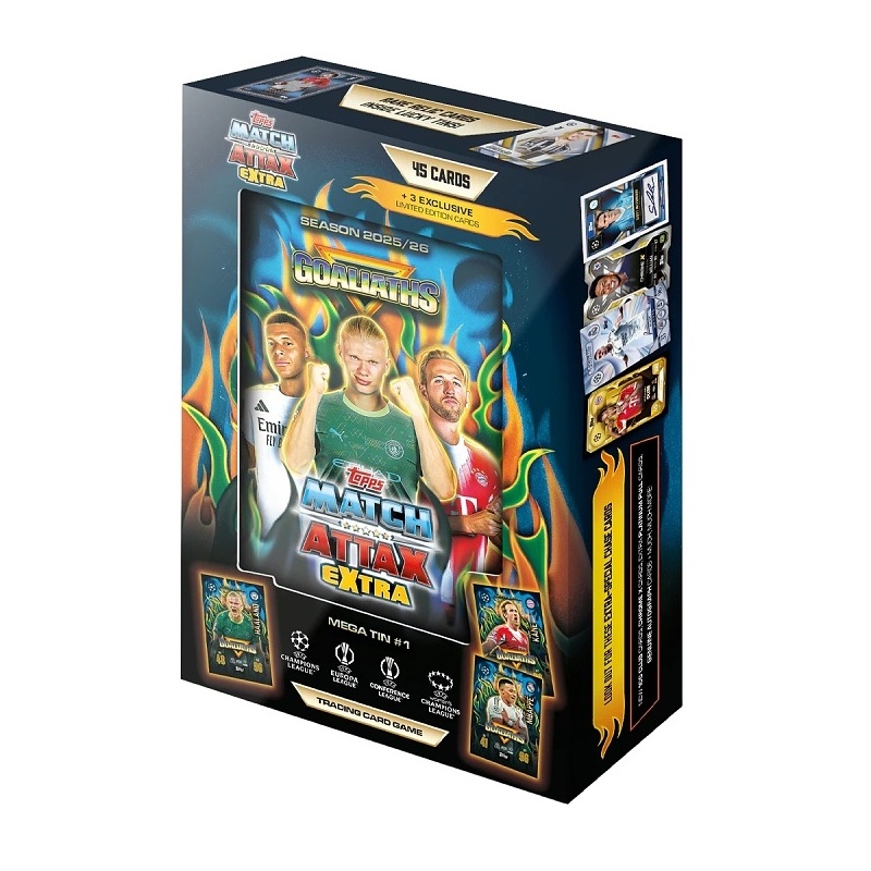 2025/26 Topps Match Attax EXTRA UEFA Club Competitions Mega Tin 1 Goaliath.