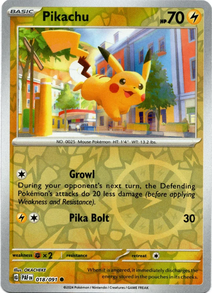 Pikachu 018/091 Paldean Fates