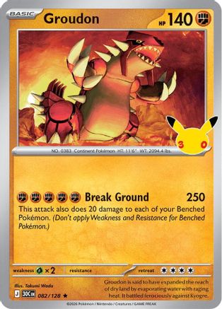 Groudon 082/128 - 30th Celebration