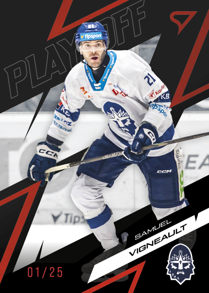 SAMUEL VIGNEAULT SportZoo ELH 2025/26 Play Off Moment Ruby Red 24/25