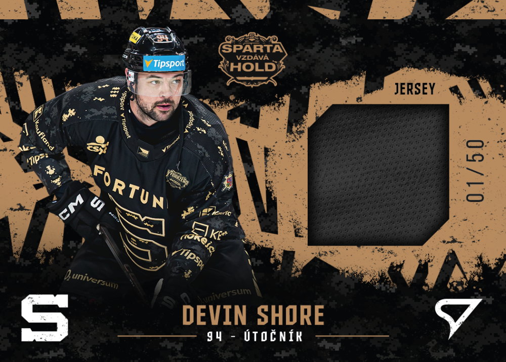 DEVIN SHORE 2025-26 SportZoo Sparta vzdává Hold-Jersey 12/50