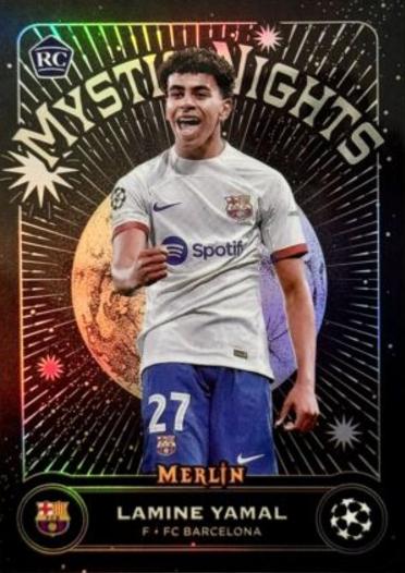 LAMINE YAMAL 2023-24 Topps Merlin UCC Mystic Nights refractor – 2025-26 – PANINI – Insert