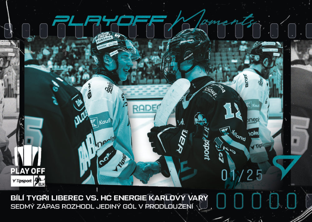 LIBEREC-KARLOVY VARY SportZoo ELH 2025/26 Play Off Moments Turquoise Blue 16/25