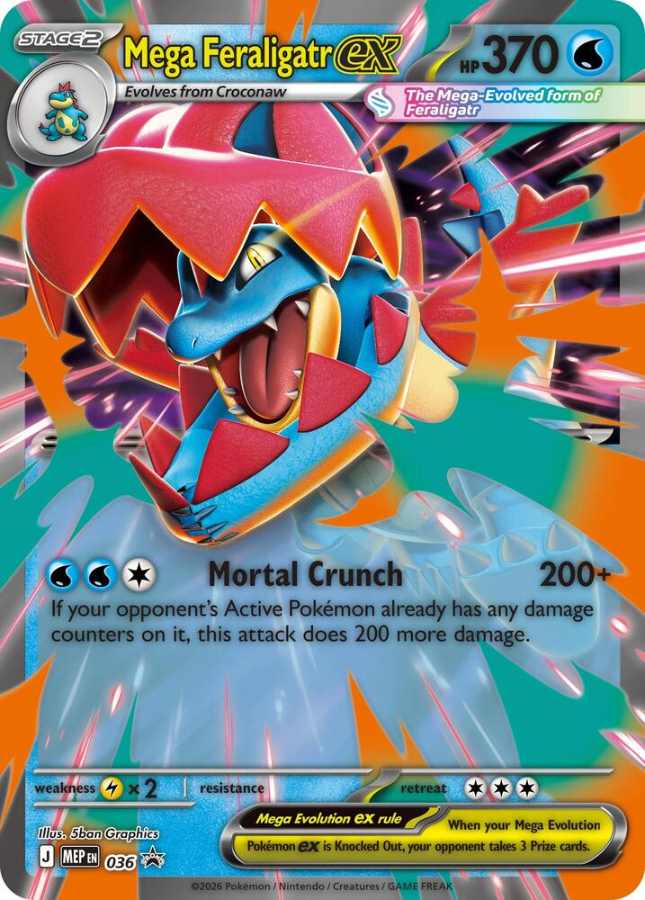 Mega Feraligatr ex – #036 – MEP Black Star Promos – holo – en