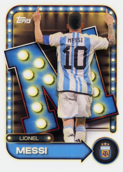 LIONEL MESSI Topps Argentina Collector 2025-26 In Lights – 2022-23 – PANINI – Insert