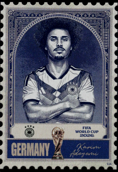 KARIM ADEYEMI 2026 Panini Kayou FIFA World Cup Stamp