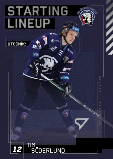 TIM SÖDERLUND 23-24 SportZoo Série2 Tipsport ELH Starting Line-Up – 2023-24 – Insert