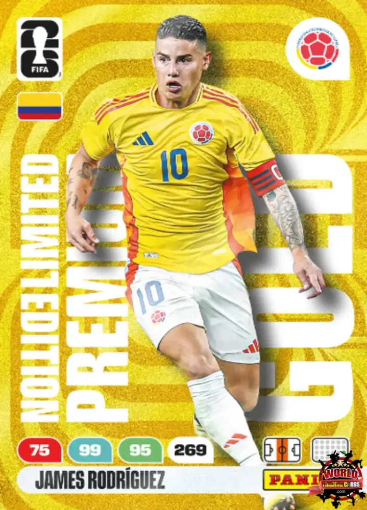 JAMES RODRIGUEZ 2026 Panini FIFA World Cup LIMITED EDITION PREMIUM GOLD