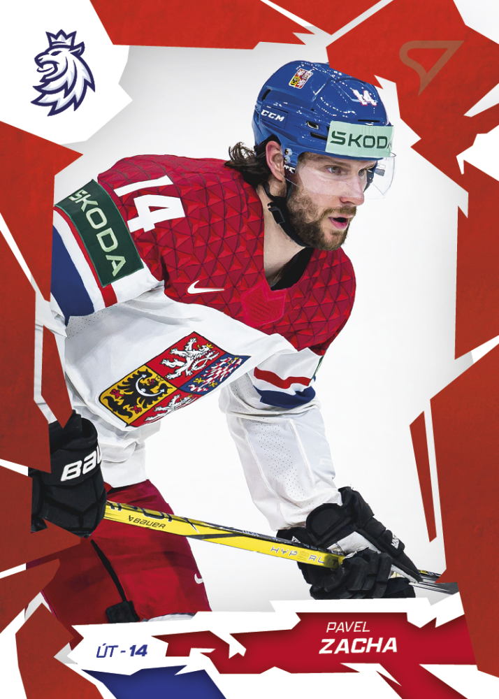 PAVEL ZACHA 2026 Hokejové Česko SportZoo Scarlet Red