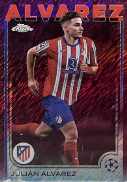 JULIAN ALVAREZ 2024-25 Topps Chrome UEFA Club Competitions Magenta Shimmer