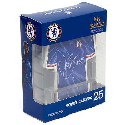 Moises Caicedo Chelsea FC – fotbalová memorabilie 14 cm- Signature