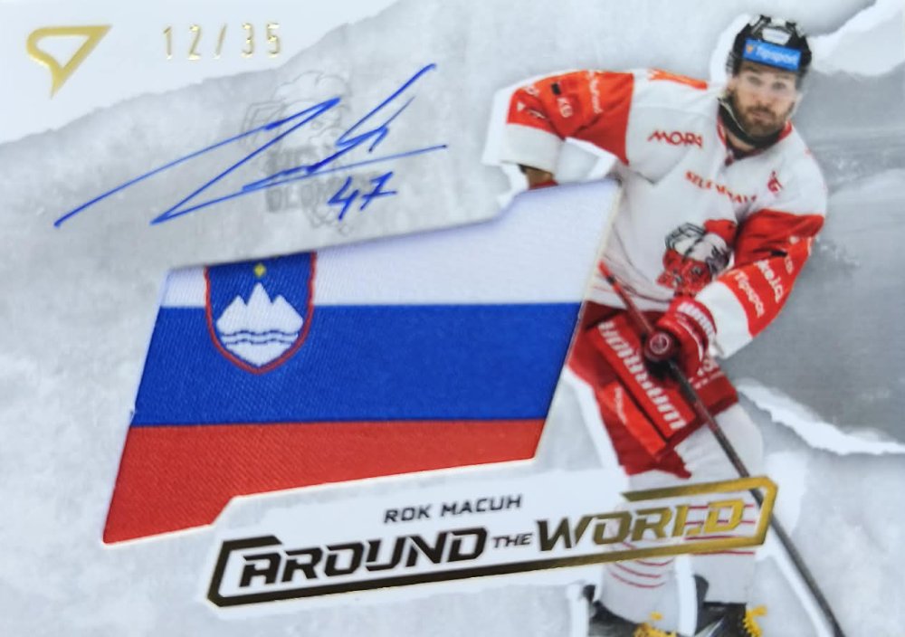 ROK MACUCH 2025/2026 Sportzoo Serie 1 Around the World Gold AUTO Flag 12/35 – 2025-26 – Autograph;Game-Used / Memorabilia – Ano