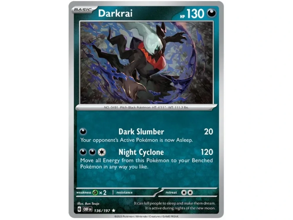 Darkrai 136/197 Obsidian Flames